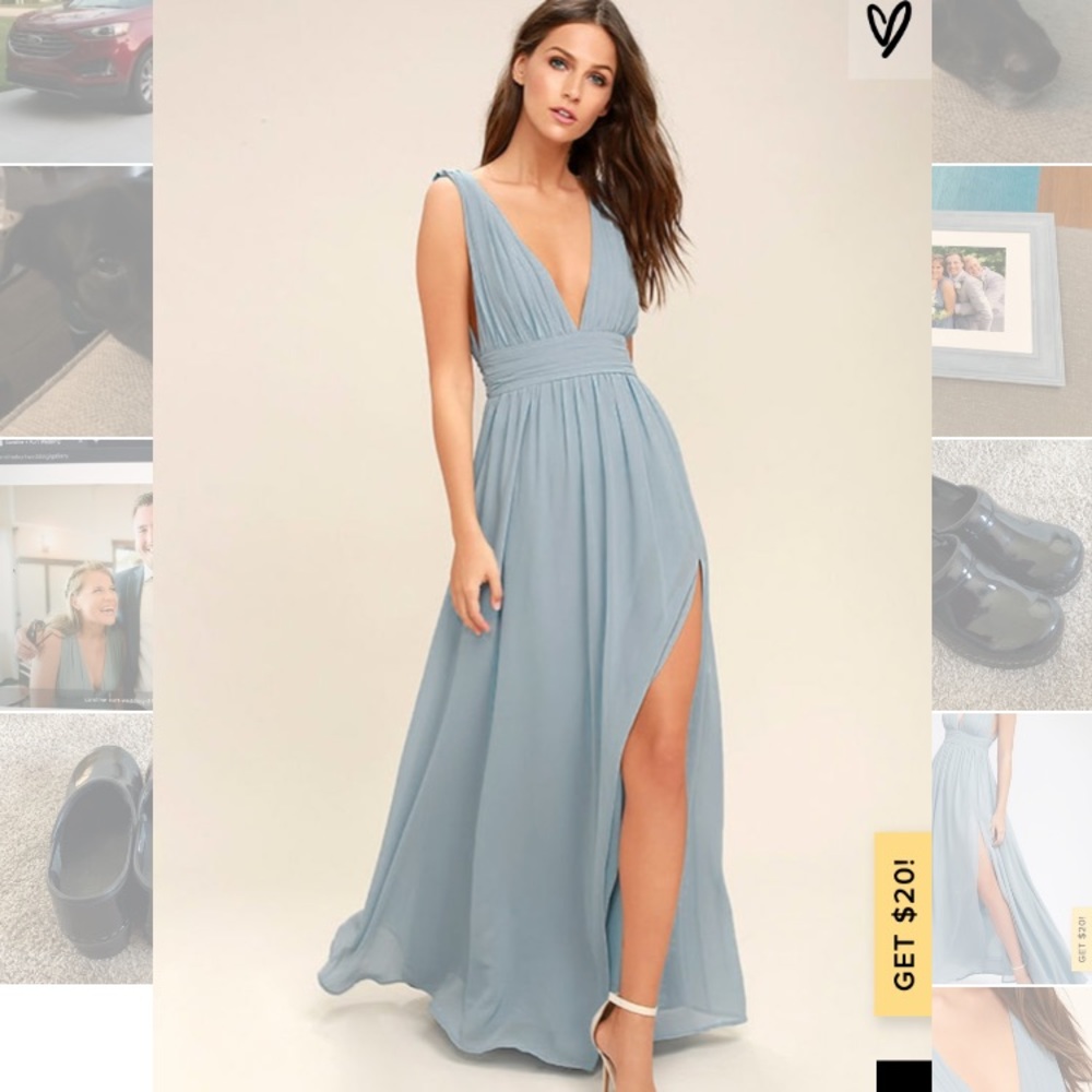 Lulu’s Light Blue Heavenly Hues Maxi Dress